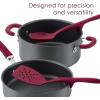 imageRachael Ray Tools and Gadgets Flexi Turner and Scraping Spoon Set  Cooking Utensils  2 Piece RedBurgundy