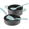 imageRachael Ray Tools and Gadgets Flexi Turner and Scraping Spoon Set  Cooking Utensils  2 Piece RedLight Blue