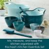 imageRachael Ray Tools and Gadgets Nesting  Stackable Mixing Bowl Set with Pour Spouts and Handle  2 and 3 Quarts Red and GrayLight Blue and Teal
