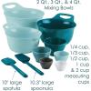 imageRachael Ray Tools and Gadgets Nesting  Stackable Mixing Bowl Set with Pour Spouts and Handle  2 and 3 Quarts Red and GrayLight Blue and Teal
