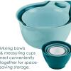 imageRachael Ray Tools and Gadgets Nesting  Stackable Mixing Bowl Set with Pour Spouts and Handle  2 and 3 Quarts Red and GrayLight Blue and Teal