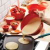 imageRachael Ray Tools and Gadgets Nesting  Stackable Mixing Bowl Set with Pour Spouts and Handle  2 and 3 Quarts Red and GrayOrange