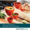 imageRachael Ray Tools and Gadgets Nesting  Stackable Mixing Bowl Set with Pour Spouts and Handle  2 and 3 Quarts Red and GrayOrange