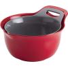 imageRachael Ray Tools and Gadgets Nesting  Stackable Mixing Bowl Set with Pour Spouts and Handle  2 and 3 Quarts Red and GrayRed  Gray