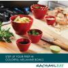 imageRachael Ray Tools and Gadgets Nesting  Stackable Mixing Bowl Set with Pour Spouts and Handle  2 and 3 Quarts Red and GrayRed