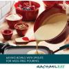 imageRachael Ray Tools and Gadgets Nesting  Stackable Mixing Bowl Set with Pour Spouts and Handle  2 and 3 Quarts Red and GrayRed