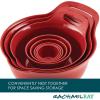 imageRachael Ray Tools and Gadgets Nesting  Stackable Mixing Bowl Set with Pour Spouts and Handle  2 and 3 Quarts Red and GrayRed