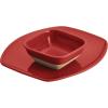 imageRachael Ray Cityscapes Ceramic Dip ampamp Snack Set Cherry RedCherry Red
