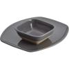 imageRachael Ray Cityscapes Ceramic Dip ampamp Snack Set Cherry RedDark Sea Salt Gray