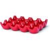 imageRachael Ray Solid Glaze Ceramics Egg TrayHolder 12 Cup TealRed