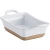 imageRachael Ray Stoneware Rectangular Small Au Gratin Pan 12 oz White
