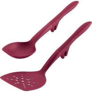 imageRachael Ray Tools and Gadgets Flexi Turner and Scraping Spoon Set  Cooking Utensils  2 Piece RedBurgundy