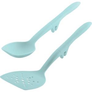 imageRachael Ray Tools and Gadgets Flexi Turner and Scraping Spoon Set  Cooking Utensils  2 Piece RedLight Blue