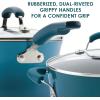 imageRachael Ray Brights Nonstick Stock PotStockpot with Lid  6 Quart Gray Sea Salt GrayMarine Blue Gradient