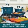 imageRachael Ray Brights Nonstick Stock PotStockpot with Lid  6 Quart Gray Sea Salt GrayMarine Blue Gradient