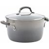 imageRachael Ray Brights Nonstick Stock PotStockpot with Lid  6 Quart Gray Sea Salt GraySea Salt Gray