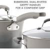 imageRachael Ray Brights Nonstick Stock PotStockpot with Lid  6 Quart Gray Sea Salt GraySea Salt Gray