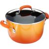 imageRachael Ray Brights Nonstick Stock PotStockpot with Lid  6 Quart Gray Sea Salt GrayOrange Gradient
