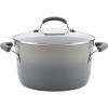 imageRachael Ray Brights Nonstick Stock PotStockpot with Lid  6 Quart Gray Sea Salt GraySea Salt Gray