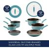 imageRachael Ray Cook  Create Nonstick CookwarePots and Pan Set 10 Piece RedAgave Blue