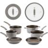 imageRachael Ray Cook  Create Nonstick CookwarePots and Pan Set 10 Piece RedGray