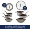 imageRachael Ray Cook  Create Nonstick CookwarePots and Pan Set 10 Piece RedGray