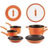 imageRachael Ray Cook  Create Nonstick CookwarePots and Pan Set 10 Piece RedOrange