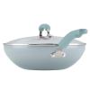 imageRachael Ray Classic Nonstick Stir Fry Pan with Glass Lid 11 Inch  Sky Blue