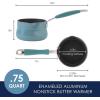 imageRachael Ray Cucina Nonstick Butter Warmer Hard Porcelain Enamel Aluminum 075Quart Agave Blue  16346Agave Blue