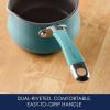imageRachael Ray Cucina Nonstick Butter Warmer Hard Porcelain Enamel Aluminum 075Quart Agave Blue  16346Agave Blue
