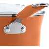 imageRachael Ray Cucina Nonstick Butter Warmer Hard Porcelain Enamel Aluminum 075Quart Agave Blue  16346Pumpkin Orange