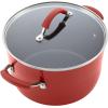 imageRachael Ray Cucina Nonstick Cookware Pots and Pans with Glass Lids and Nesting Measuring Cups 14 Piece  Cranberry Red