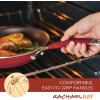 imageRachael Ray Cucina Nonstick Cookware Pots and Pans with Glass Lids and Nesting Measuring Cups 14 Piece  Cranberry Red