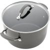 imageRachael Ray Cucina Nonstick Cookware Pots and Pans with Glass Lids and Nesting Measuring Cups 14 Piece  Sea Salt Gray
