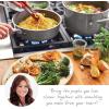 imageRachael Ray Cucina Nonstick Cookware Pots and Pans with Glass Lids and Nesting Measuring Cups 14 Piece  Sea Salt Gray