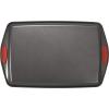 imageRachael Ray Nonstick Bakeware with Grips includes Nonstick Bread Pan Baking Pan Cake Pans and Cookie Sheet  Baking Sheet  5 Piece Gray with Red Grips