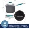 imageRachael Ray Cucina Hard Anodized Nonstick Sauce PanSaucepan with Lid 3 Quart Blue