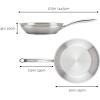 imageRachael Ray Professional Stainless Steel Compatible with All Cooktops Induction Ready Dishwasher and Metal Utensil Safe 10Inch Frying PanStainless Steel