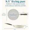 imageRachael Ray Cucina Ceramic Nonstick Frying PanSkillet Dishwasher Safe 14 Inch Open Fry Pan  Marine BlueAlmond