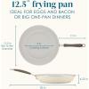 imageRachael Ray Cucina Ceramic Nonstick Frying PanSkillet Dishwasher Safe 14 Inch Open Fry Pan  Marine BlueAlmond