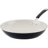 imageRachael Ray Cucina Ceramic Nonstick Frying PanSkillet Dishwasher Safe 14 Inch Open Fry Pan  Marine BluePeppercorn