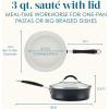 imageRachael Ray Cucina Ceramic Nonstick Frying PanSkillet Dishwasher Safe 14 Inch Open Fry Pan  Marine BluePeppercorn