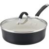 imageRachael Ray Cucina Ceramic Nonstick Frying PanSkillet Dishwasher Safe 14 Inch Open Fry Pan  Marine BluePeppercorn