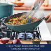 imageRachael Ray Cook  Create Nonstick Wok 14 Inch StirFry Pan  Agave BlueAgave Blue