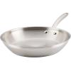 imageRachael Ray Professional Stainless Steel Frying PanSkillet Compatible with All Cooktops Induction Ready Dishwasher Safe 125 Inch Open Fry Pan  Stainless SteelStainless Steel
