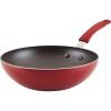 imageRachael Ray Cook  Create Nonstick Wok 14 Inch StirFry Pan  Agave BlueRed