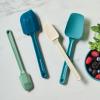 imageRachael Ray Tools and Gadgets Kitchen Utensil Set Small and Medium Spatulas and Scooped Spoonulas 4 Piece Set  MultiColor Sage Almond Agave and Marine BlueBlue Multi Color