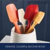 imageRachael Ray Tools and Gadgets Kitchen Utensil Set Small and Medium Spatulas and Scooped Spoonulas 4 Piece Set  MutiColor Red Orange Turmeric and AlmondRed Multi Color