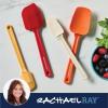imageRachael Ray Tools and Gadgets Kitchen Utensil Set Small and Medium Spatulas and Scooped Spoonulas 4 Piece Set  MutiColor Red Orange Turmeric and AlmondRed Multi Color