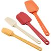 imageRachael Ray Tools and Gadgets Kitchen Utensil Set Small and Medium Spatulas and Scooped Spoonulas 4 Piece Set  MutiColor Red Orange Turmeric and AlmondRed Multi Color